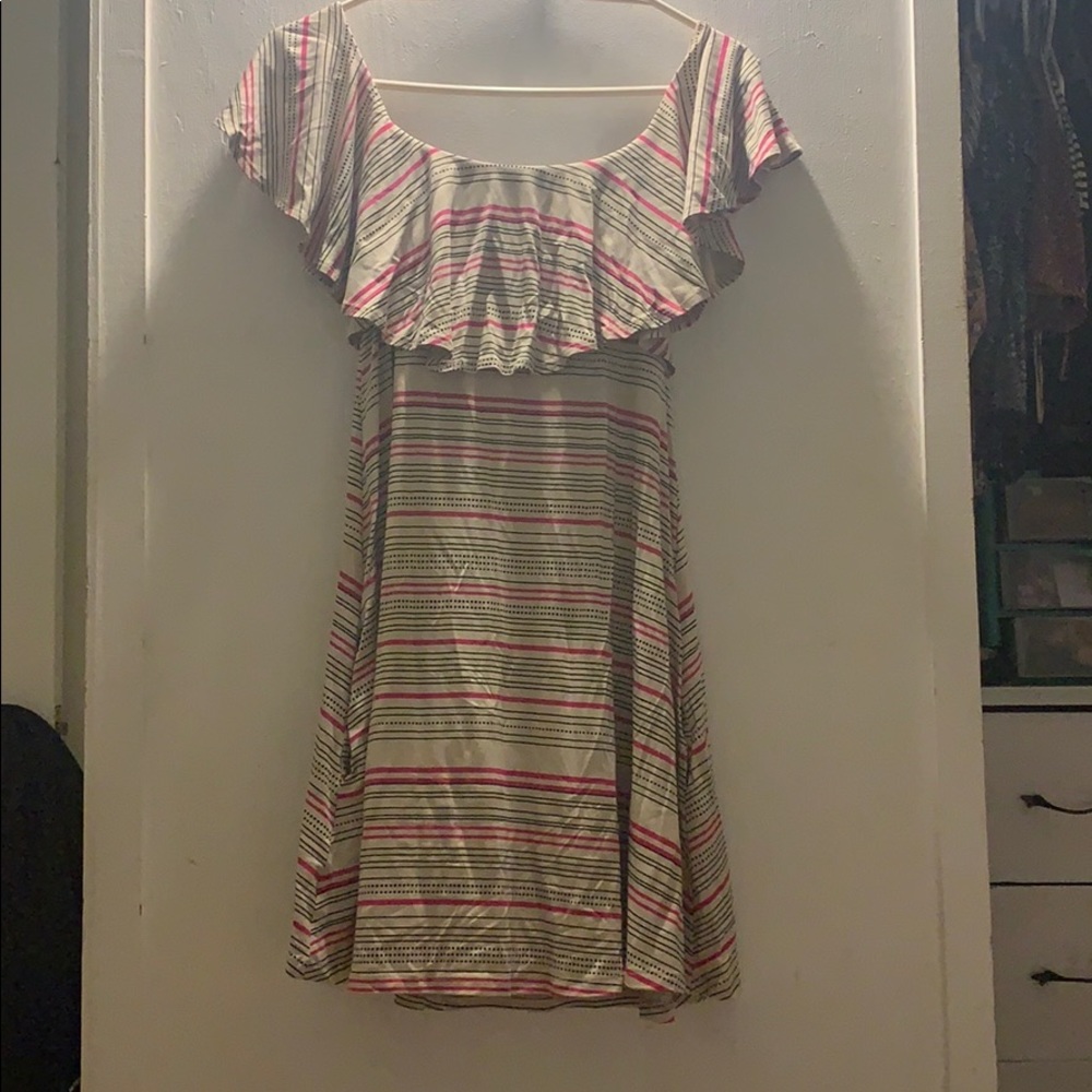 Fighting Eel over the shoulder dress with pockets